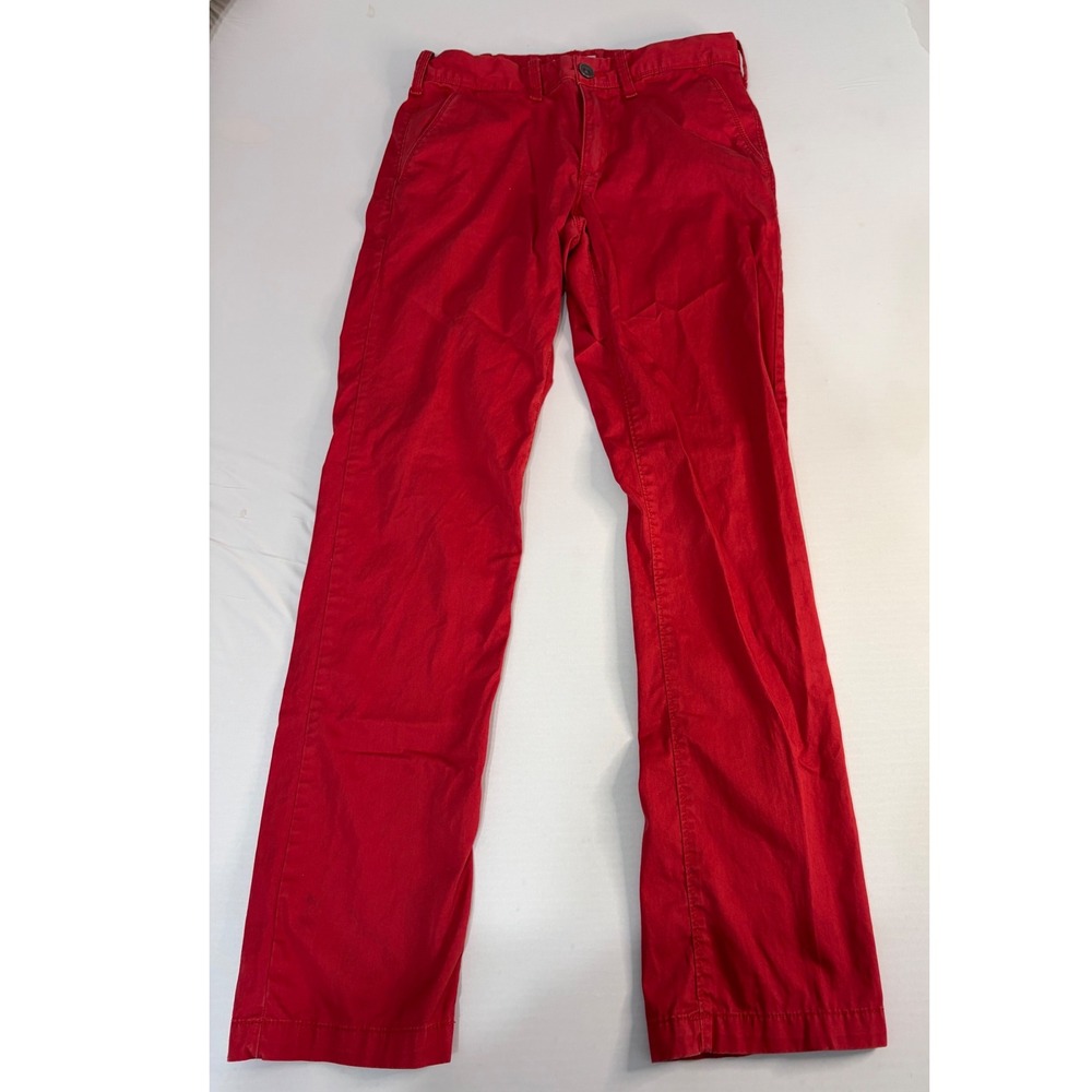 Express Finn Mens Red Chino Pants Slim Fit Size 29x32 Casual